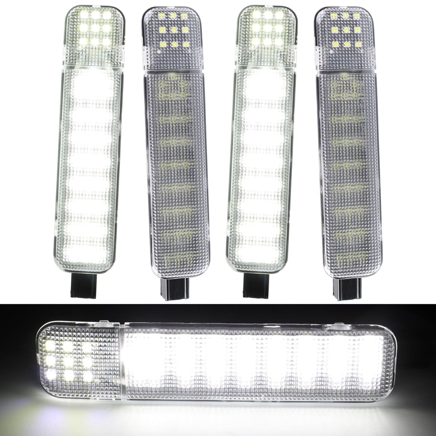 Afeisol White Led Side Door Panel Lights Courtesy Light Fit For Chevy Sierra Gmc C/K  Yukon Silverado 1500 2500 3500 Avalanche  Suburban  Hum-Mer H2 4Pcs Car Interior Panel Lighting