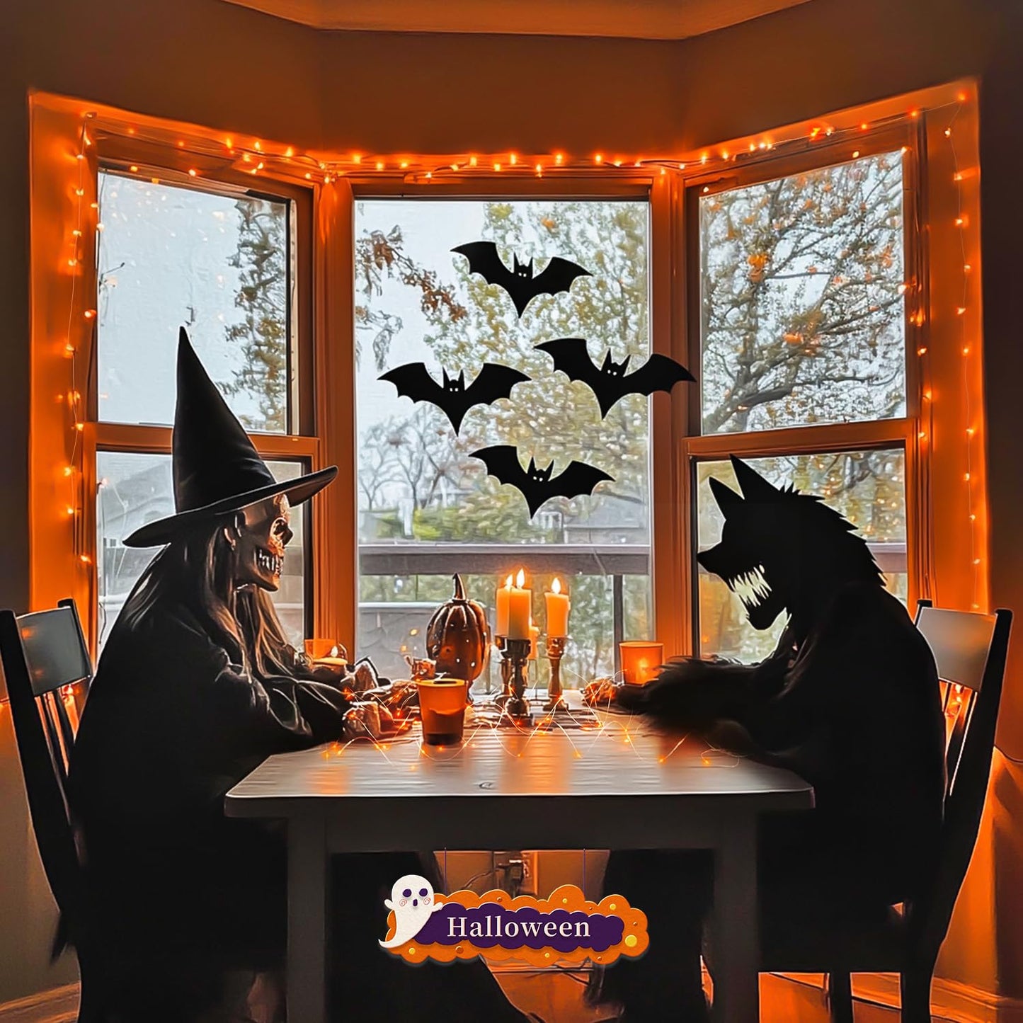 JMEXSUSS 200 LED Orange Fairy Lights, 66FT Indoor/Outdoor, Remote Control, 8 Modes, Model JMF-S-0200