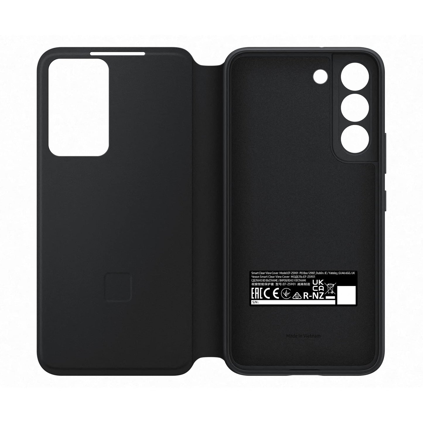 Samsung Official S22 Smart Clear View Cover Black