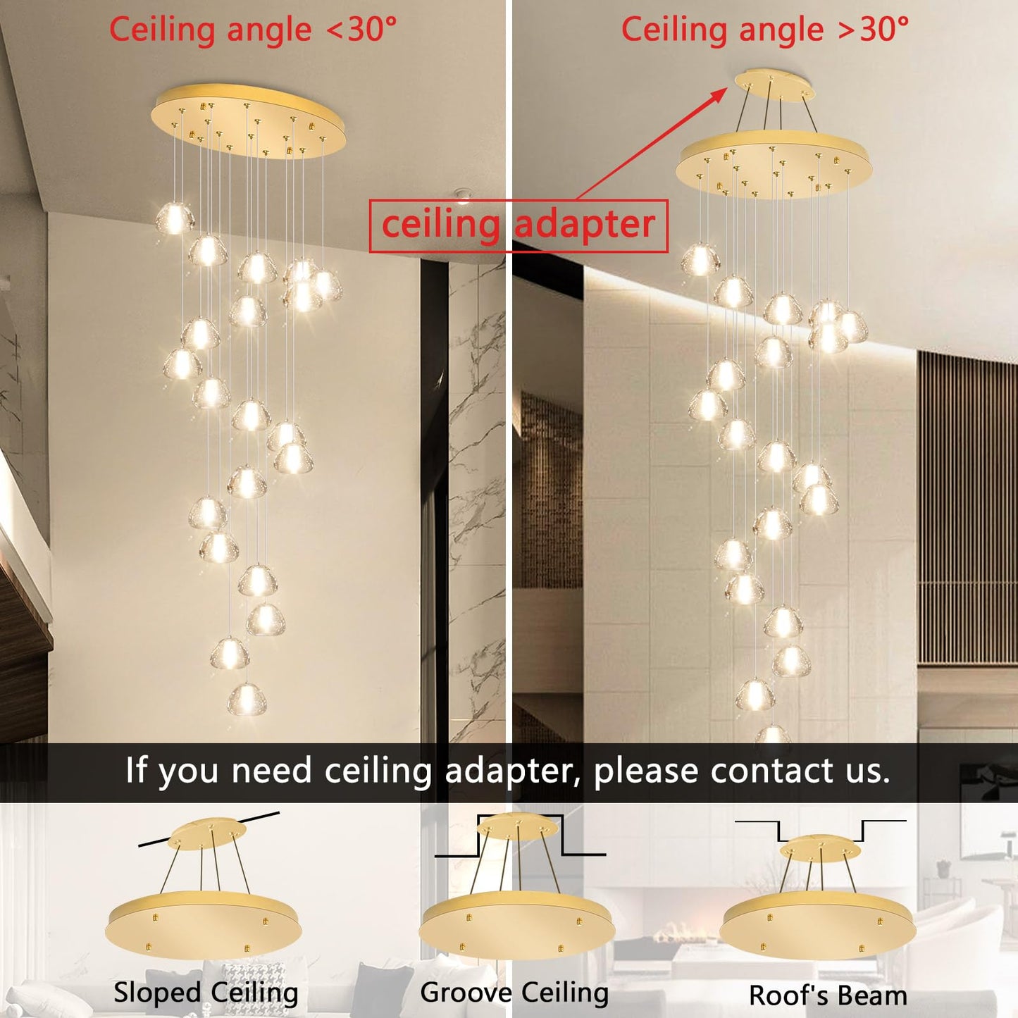 Dolria Gold Modern Crystal Chandelier For Staircases 157 Long Adjustable Ceiling Light For Entrance 3000K Led Hanging Lighting Living Room Hallway Entryway