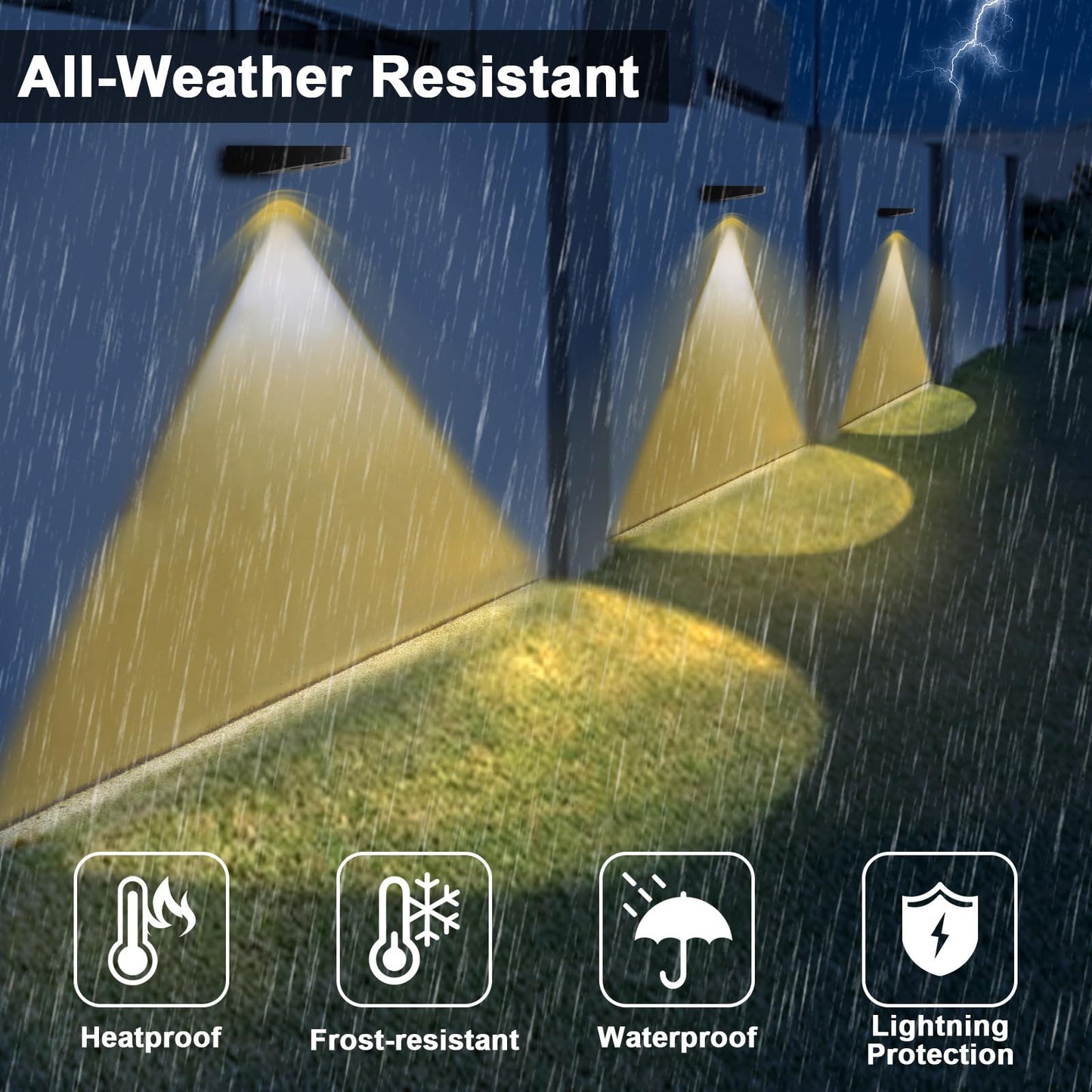 Mrzxy Solar Wall Lights Outdoor Waterproof Dusk To Dawn Led Down Light For Number  Fence  Outside  Garage  Mailbox  Landscape Lighting(Warm White  4 Pack)