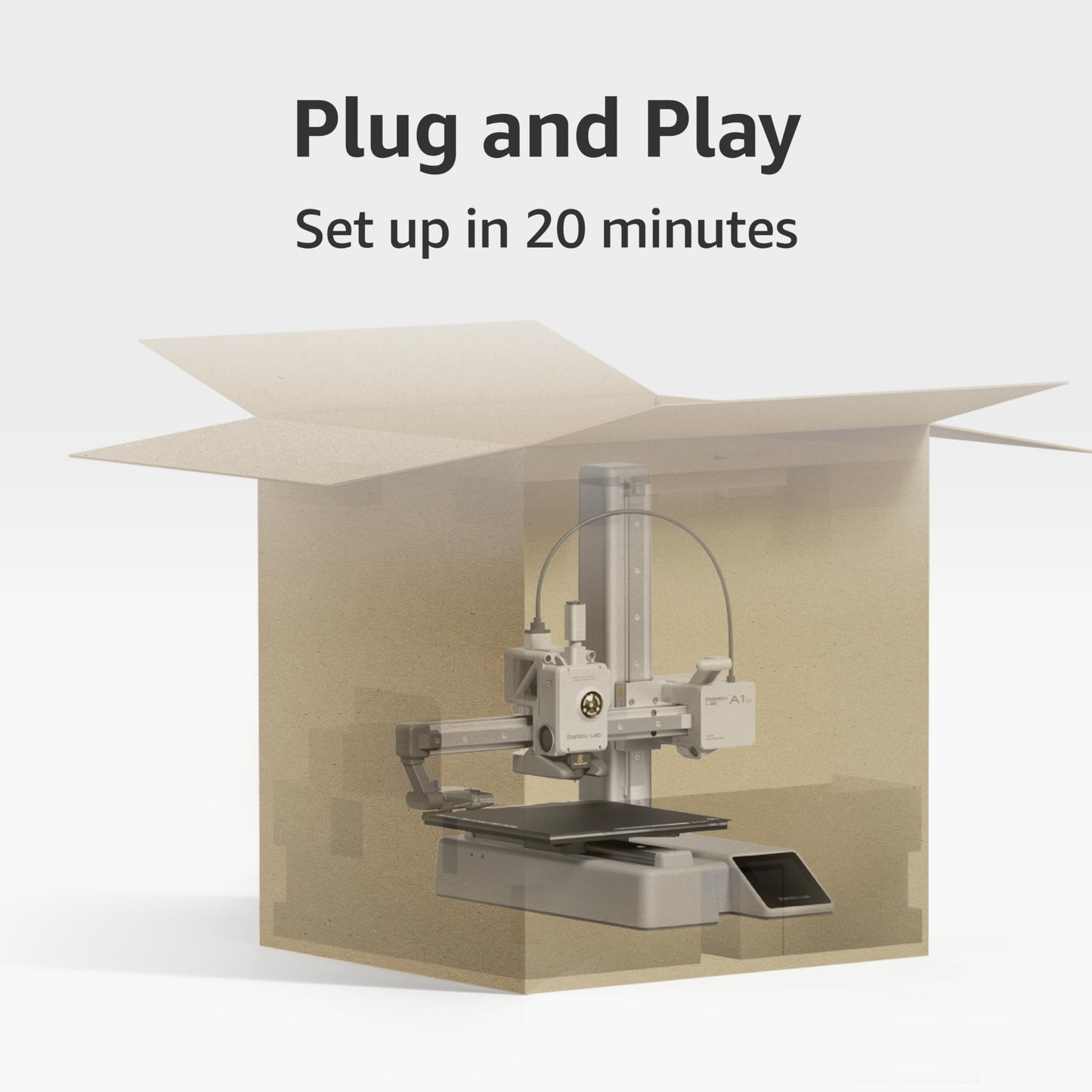 Bambu Lab A1 Mini 3D Printer, Support Multi-Color 3D Printing, Set Up in 20 Mins, High Speed & Precision, Full-Auto Calibration & Active Flow Rate Compensation, ≤48 dB Quiet FDM 3D Printers
