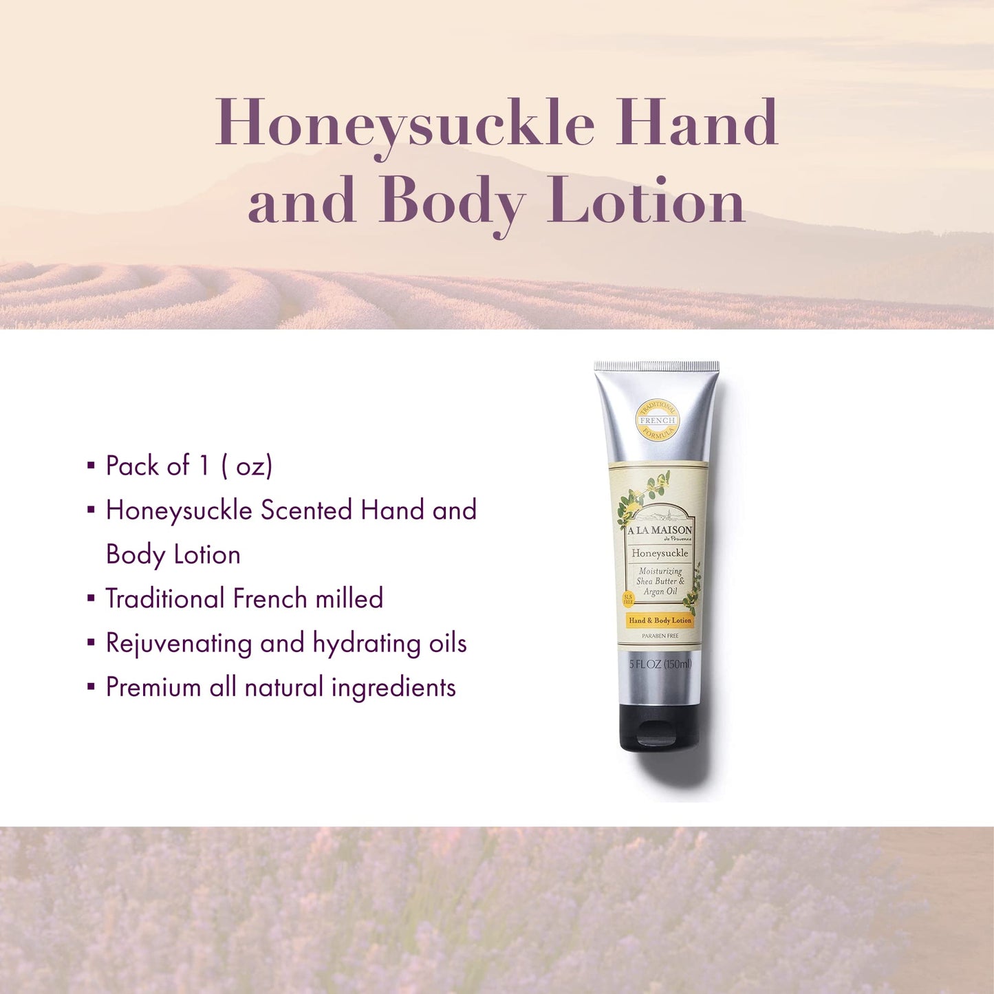 a la Maison Lotion White, Honeysuckle, 5 Fluid Ounce