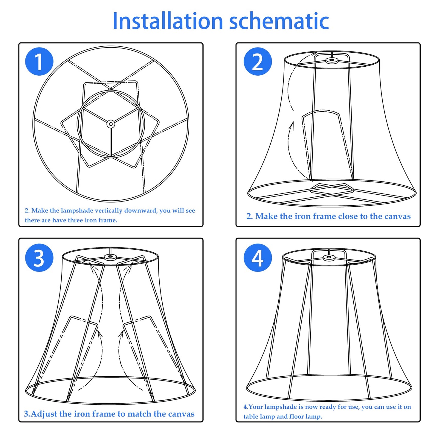 TOOTOO STAR Brown Drum Lamp Shade Set of 2, 10x14x10 inch, Fabric, Model 1222