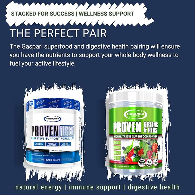 Gaspari Nutrition Greens and Reds: Organic Superfood Powder, Immune Support, Probiotics and Fiber, Vegan and Non-GMO (30 Servings, Natural Fruity)