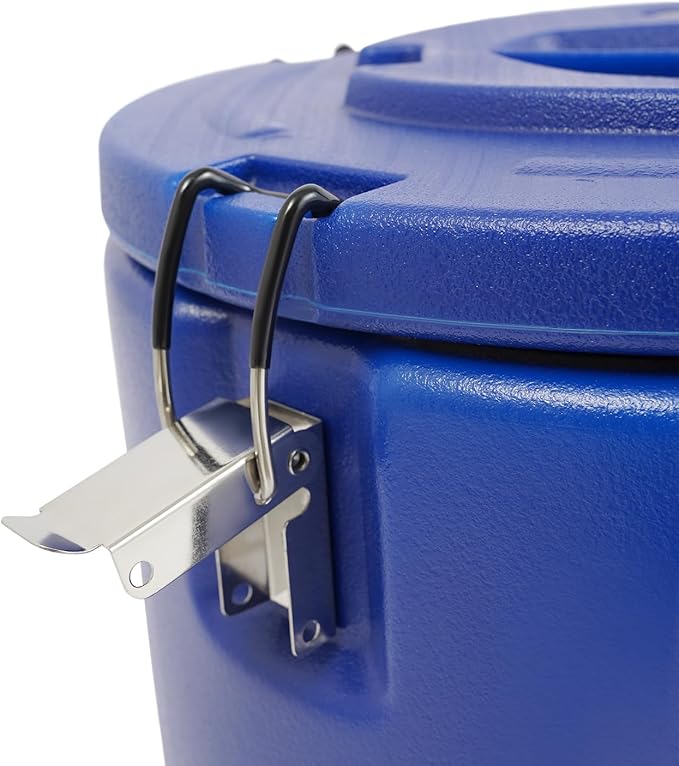 Eapmic 21.1Qt Insulated Food Container, Stainless Steel Container, 20L Commercial Soup Carrier 12 Hours Heat Preservation for Hot and Cold Food Storage Restaurant Canteen Home Lunch Use (Blue, 20L)