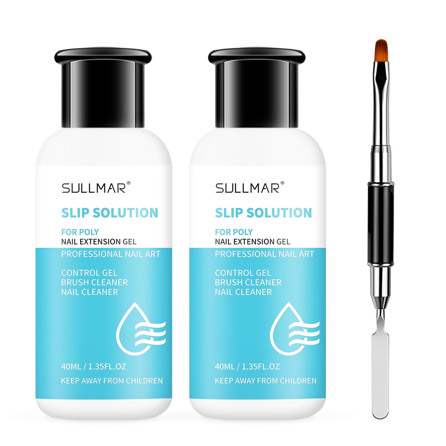 SULLMAR Nail Slip Solution Nail Cleanser 2.7oz Poly Nail Gel Slip Solution Kit Nail Builder Slip Solution for Poly Nail Extensio