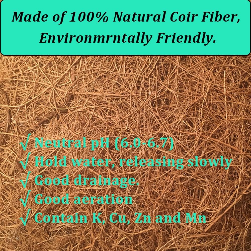 4PCS Coco Liner for Hanging Basket 14 Inch Round 100% Natural Planter Liner Replacement Plant Basket Liners Coco Fiber Liner for Garden Planters Coconut Coir Liner Flower Pot for Hanging Basket