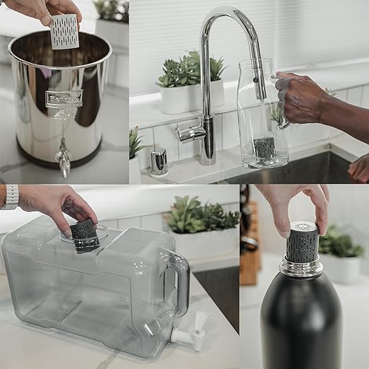 Jumbo Alkaline Water Infuser - 9.5 pH + Electrolytes for Any Large Water Bottles/Pitchers, 300 Gallon / 3 Months, Ionized Mineral Alkaline Water Infuser (1 Pack)