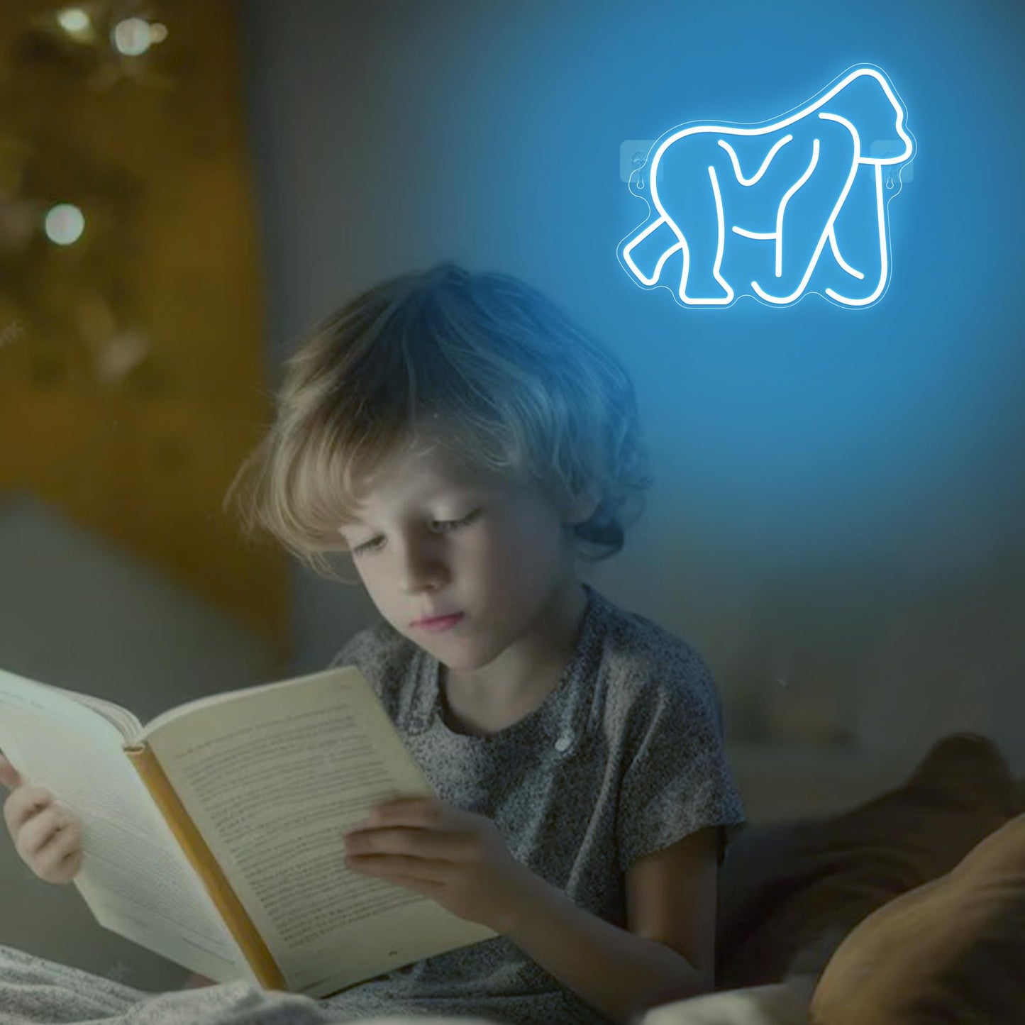 nite Gorillas Neon Sign  Led Neon Lights For Room Wall Table Decor Art  For Home Party Birthday Holiday Cute Animal Gift For Kids Teens mature-themeds