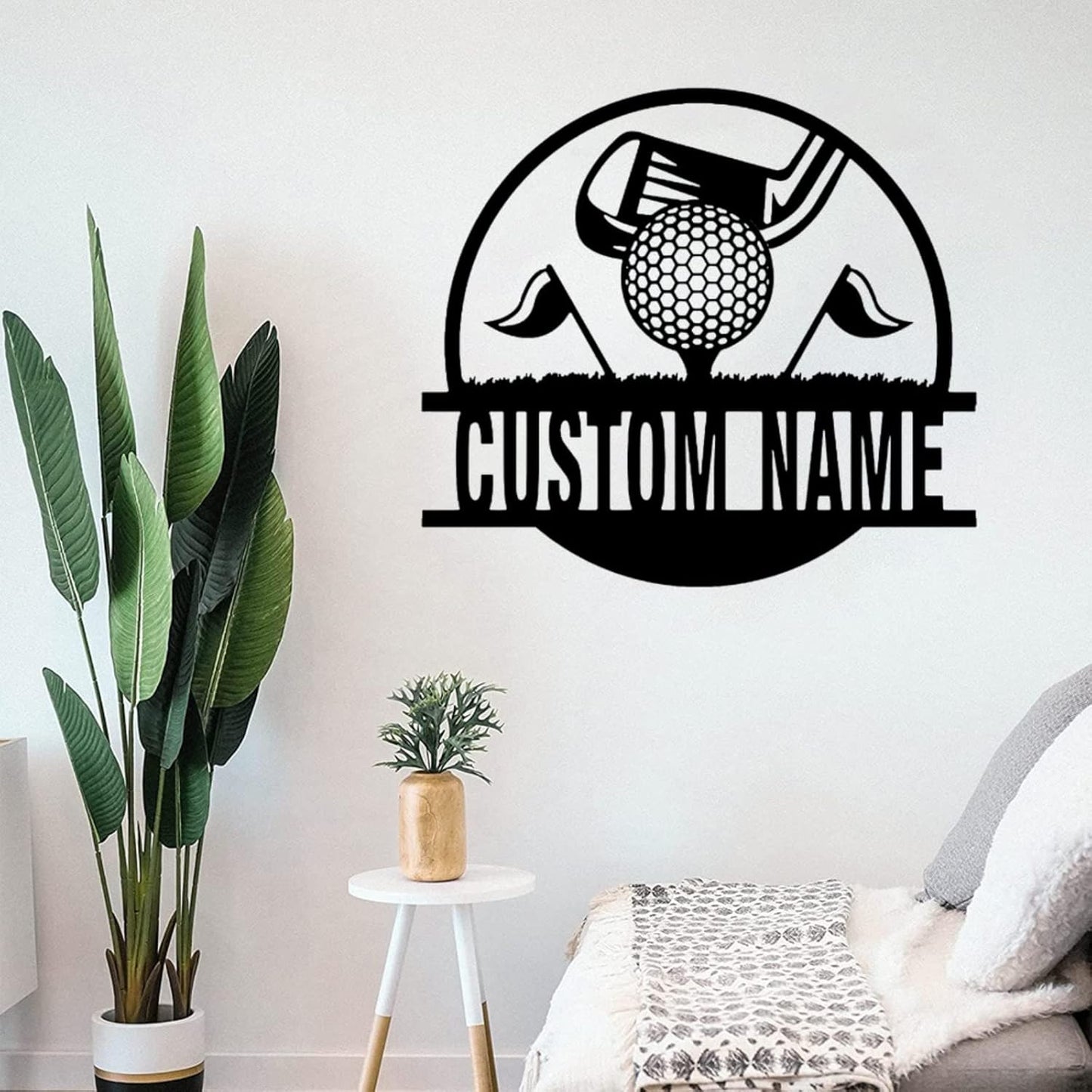 Customized Golf Metal Wall Art - Personalized Golfer Sign - Home Decor