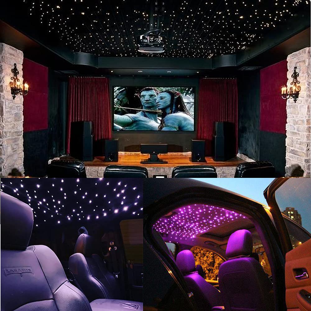 Akepo Rgbw Fiber Optic Lights Kit - 16W Led, 335Pcs, 13.1Ft, Multicolor, Model Qj-L016, App & Music Activated
