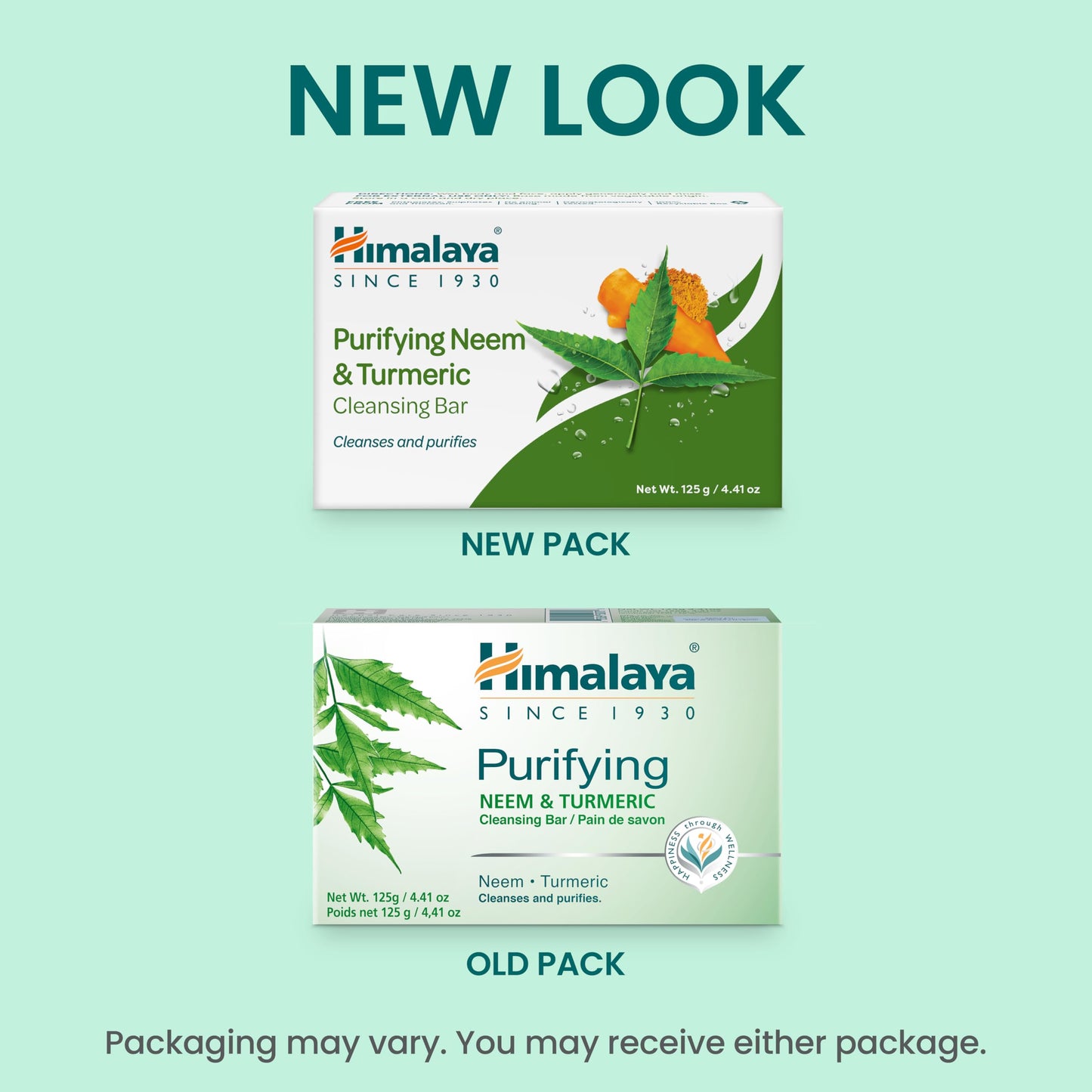 Himalaya Purifying Neem & Turmeric Cleansing Bar for Clean and Healthy Looking Skin, Free from Parabens, SLS and Phthalates, Glu