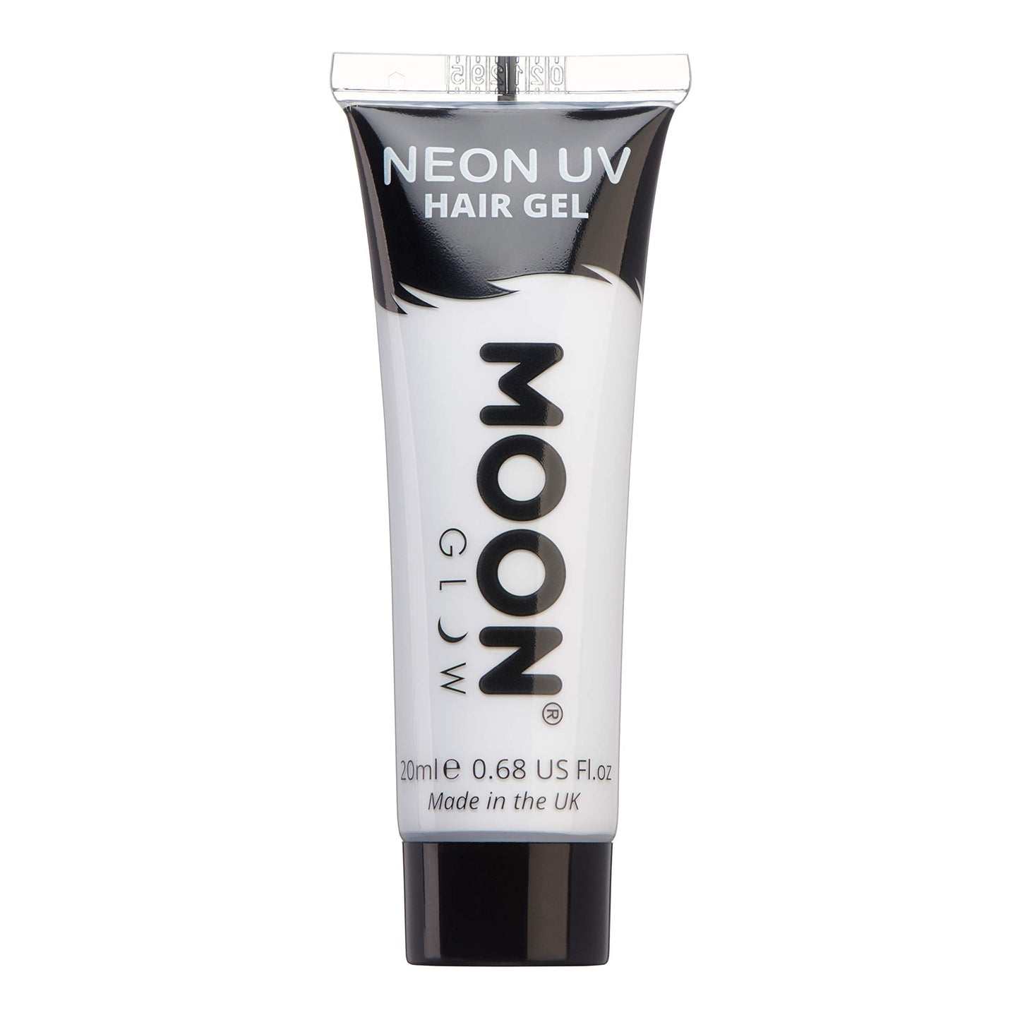 Moon Glow - Blacklight Neon UV Hair Gel - 0.67oz White - Temporary wash out hair color - Spike and Glow!