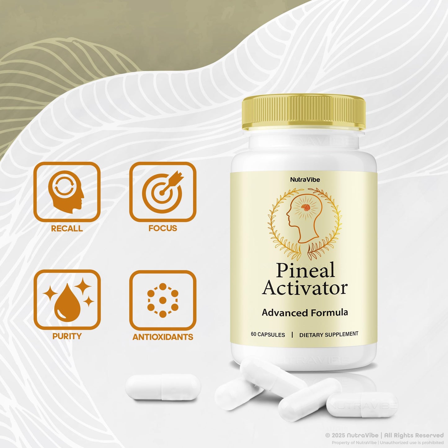 (3 Pack) Pineal Activator Capsules – Natural Pineal Gland Support for Clarity, Focus, Memory Sharpness and Restful Balance | PinealActivator Easy-to-Take Daily Pills, Original Formula (180 Capsules)
