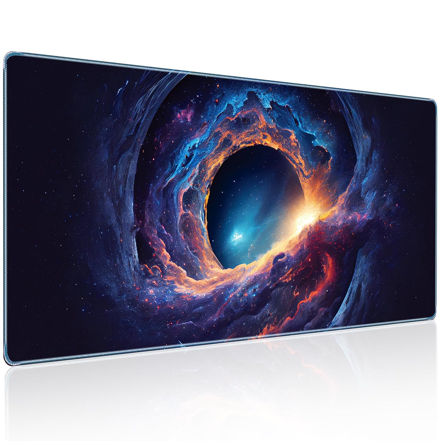 Large Gaming Mouse Pad, 35.4x15.7in Technological Nebula Style Gaming Mousepad, Professional Non-Slip Rubber Base Big Mouse Pad, Mousepad XXXL for Gaming & Office & Home, Full Desk Mouse Pad