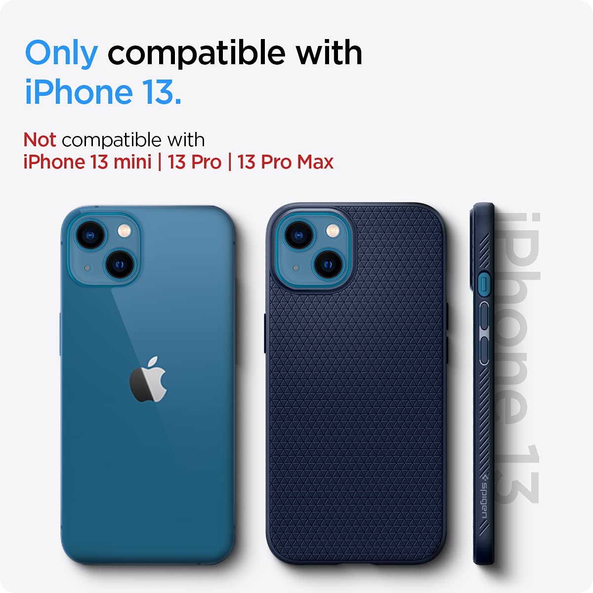 Spigen Liquid Air Designed For Iphone 13 Case (2021) - Navy Blue