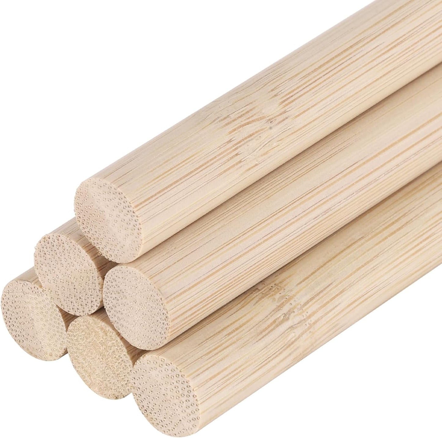 DMiotech 50 Pack 1/2" x 6" Wooden Dowel Rods Unfinished Natural Sticks Wood Craft Sticks for Home Decor Projects and Making DIY Craft,Wood Color