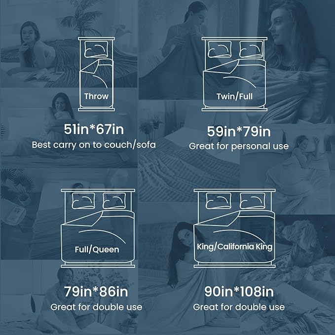 Elegear Revolutionary Cooling Blanket King, Absorbs Heat to Keep Body Cool for Night Sweats, Double Sided Arc-Chill3.0 Cool Fiber Q-Max>0.5, Lightweight Summer Cold Blankets Sleeping 90" x 108"
