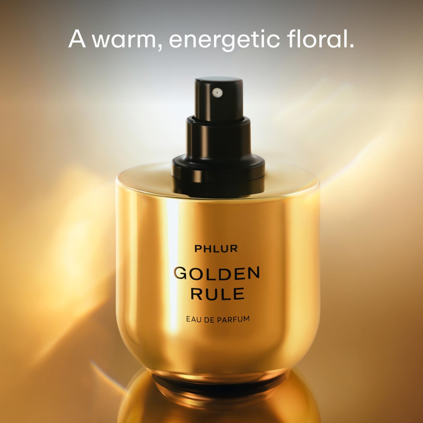 PHLUR Golden Rule Eau de Parfum - Full Size Perfume Fragrance - Fruity Floral Perfume with Mandarin, Pink Pepper, Pear, Jasmine,