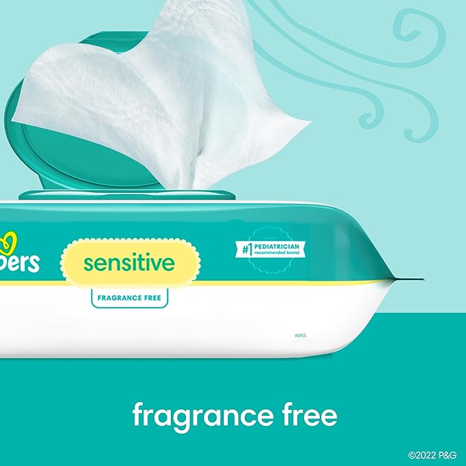 Pampers Baby Diapers and Wipes Starter Kit, Swaddlers Disposable Sizes 1 (198 Count) & 2 (186 Count) with Sensitive Water Based 12X Multi Pack Pop-Top Refill (1008 Count)
