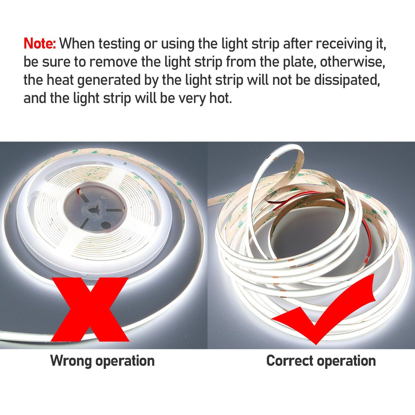 KXZM 49.2ft/15M DC 24V COB LED Strip Light Cool White 6000K 5760LEDs CRI 93+ 11000lm Uniform Glow IP20 Not Waterproof Flexible LED Tape Lights for DIY Cabinet Bedroom Home Decor(No Power Supply)