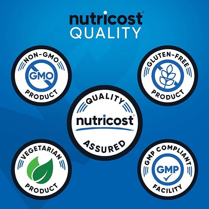 Nutricost BCAA Powder (Unflavored, 30 Servings) - Vegetarian, Non-GMO, Gluten Free, Optimal 2:1:1 Ratio