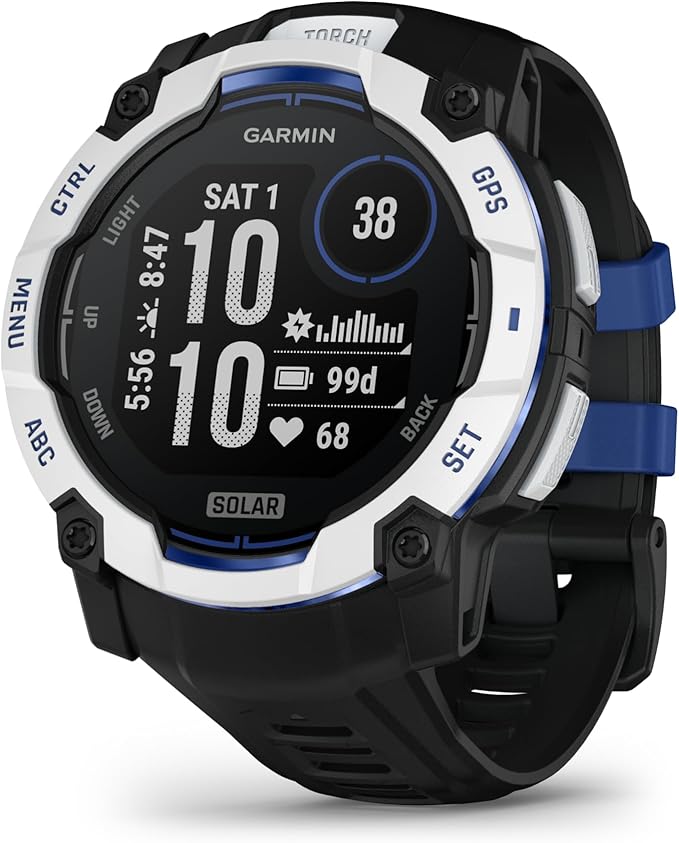 Garmin Instinct® 3 – 50 mm, Solar, Rugged Outdoor GPS Smartwatch, Built-in Flashlight, Supernova Collection Limited Editio...
