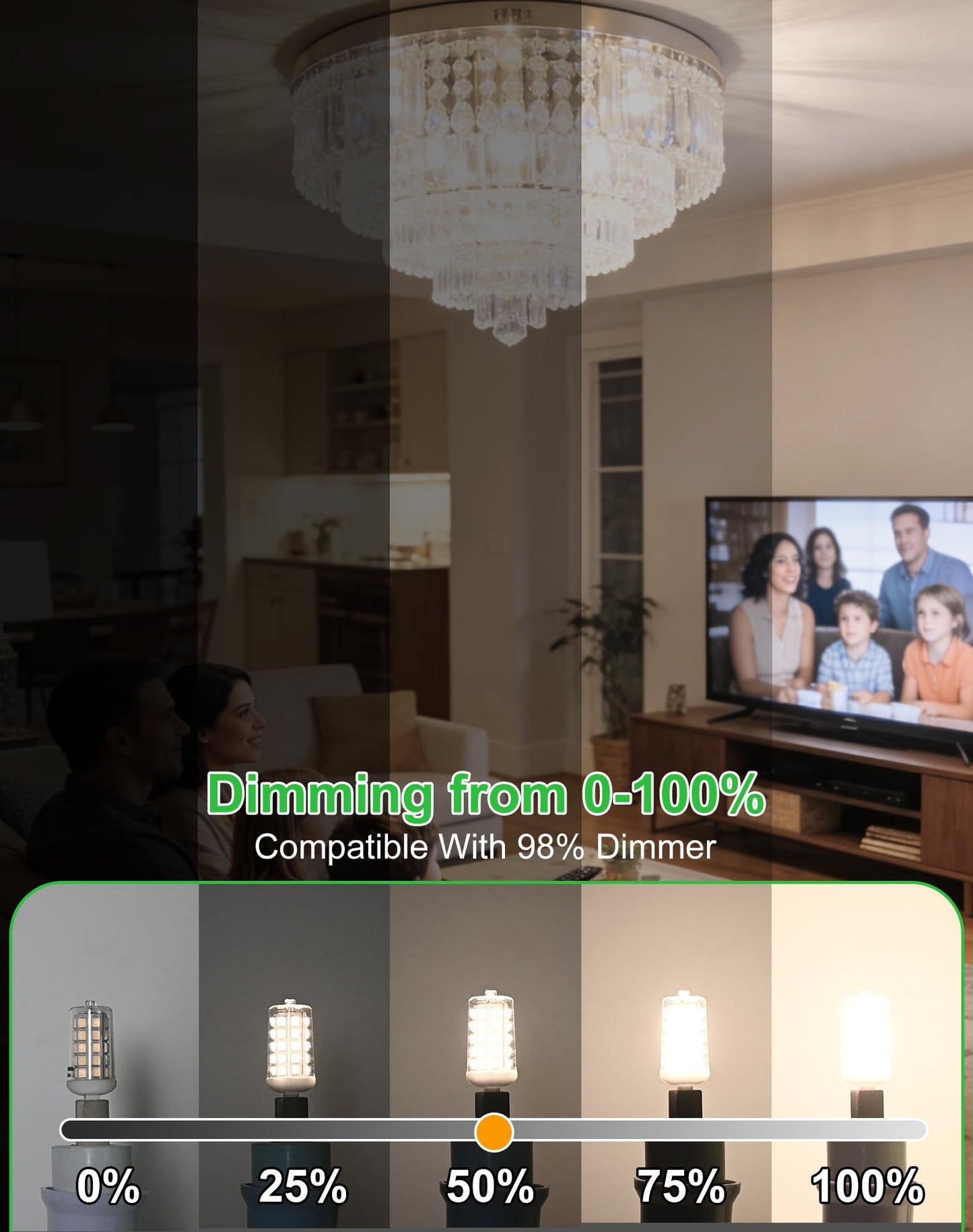 BAOMING G9 LED Bulb Dimmable 4W (40W Equivalent) - 4000K Neutral White, No Flicker, 450LM, Ceramic Base - Great for Office, Reading, Kitchen, Desk Lamp - 5 Pack