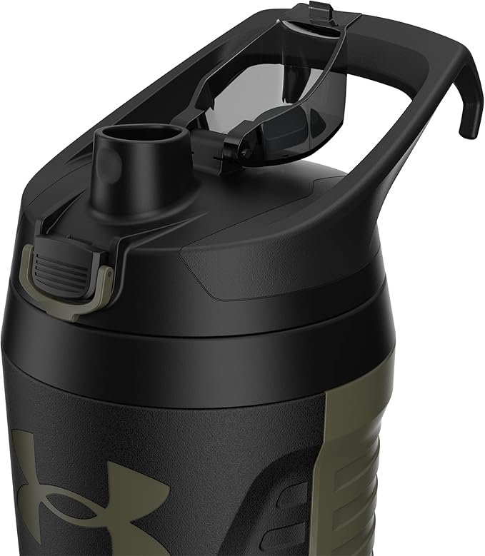 Under Armour 32 oz Insulated Water Bottles - Sports Water Jug with Fence Hook, Leak Resistant for Baseball, Football & More, 32 oz Insulated, Marine OD Green