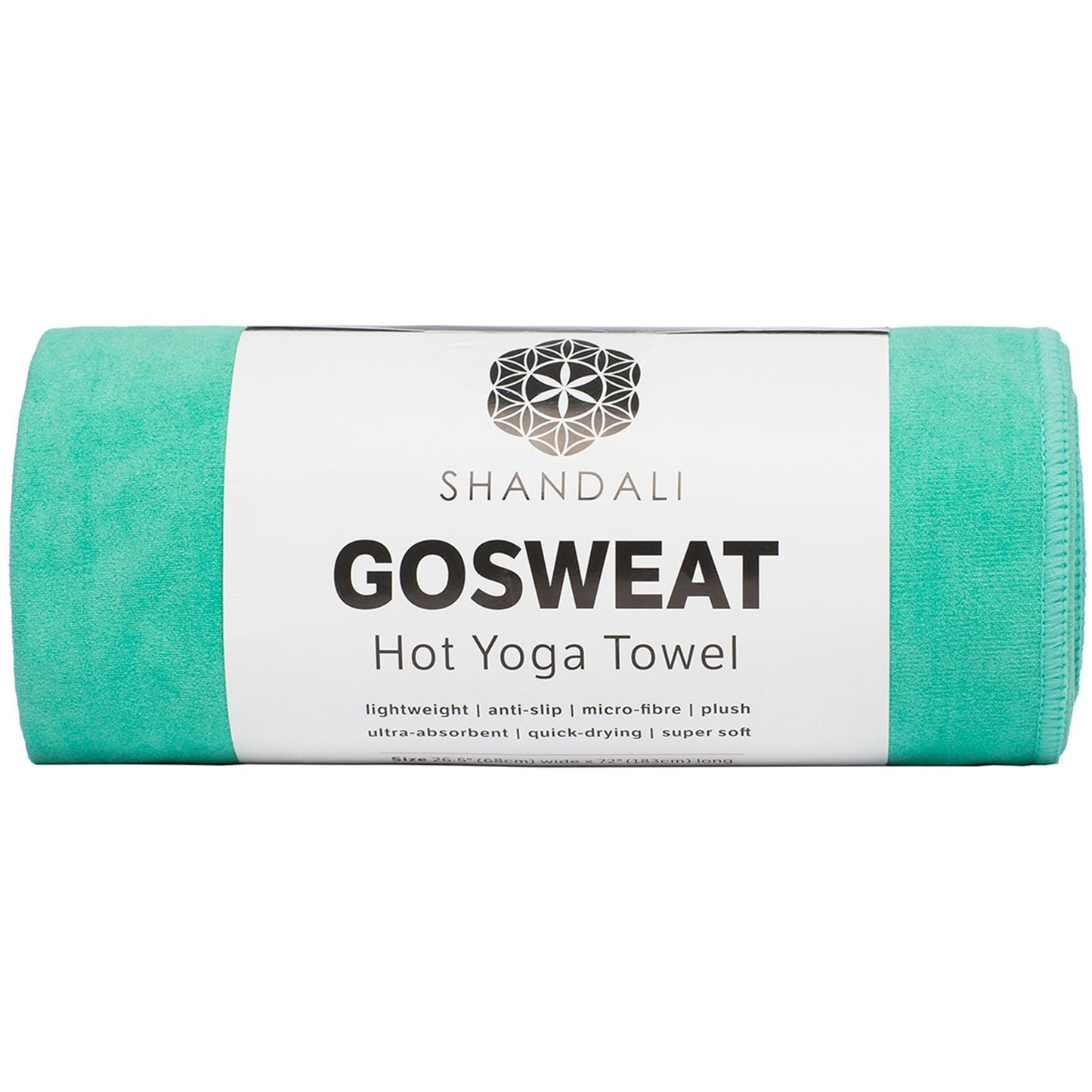 Hot Yoga Towel - SUEDE - 100% Microfiber, Super Absorbent, Bikram Yoga Towel - Exercise, Fitness, Pilates, and Yoga Gear. Teal 26.5" x 72"
