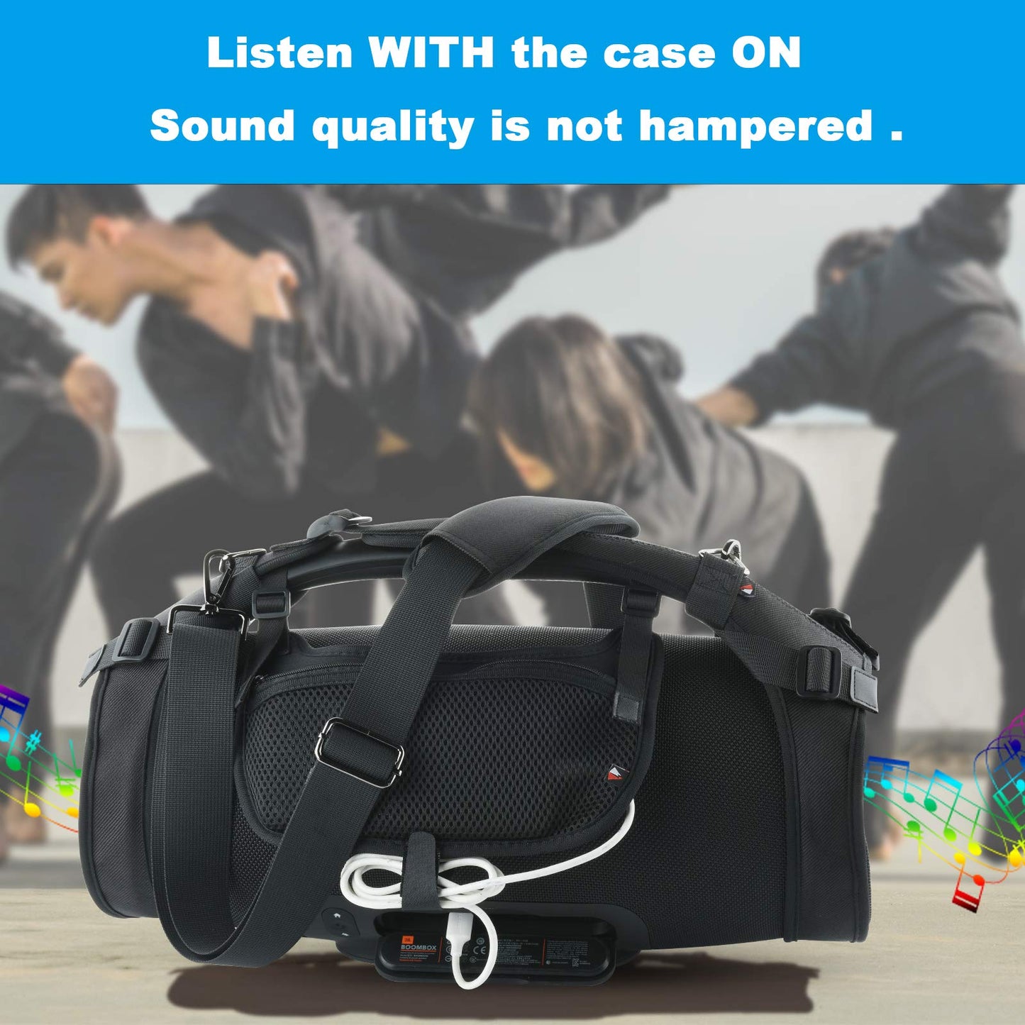 Txesign Travel Carrying Strap For Jbl Boombox/Boombox 2 Waterproof Portable Speaker, Shoulder Strap With Two Side Covers Travel