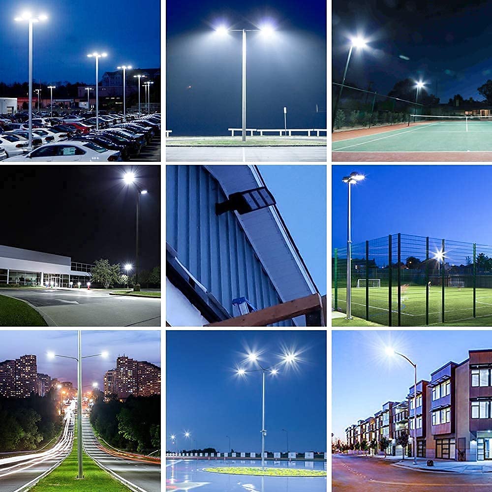 Ledmo Double Bullhorn Bracket For Led Parking Lot Light, 180° Mount, Metal, 300W/Arm Mount, Brown, Model Led1117