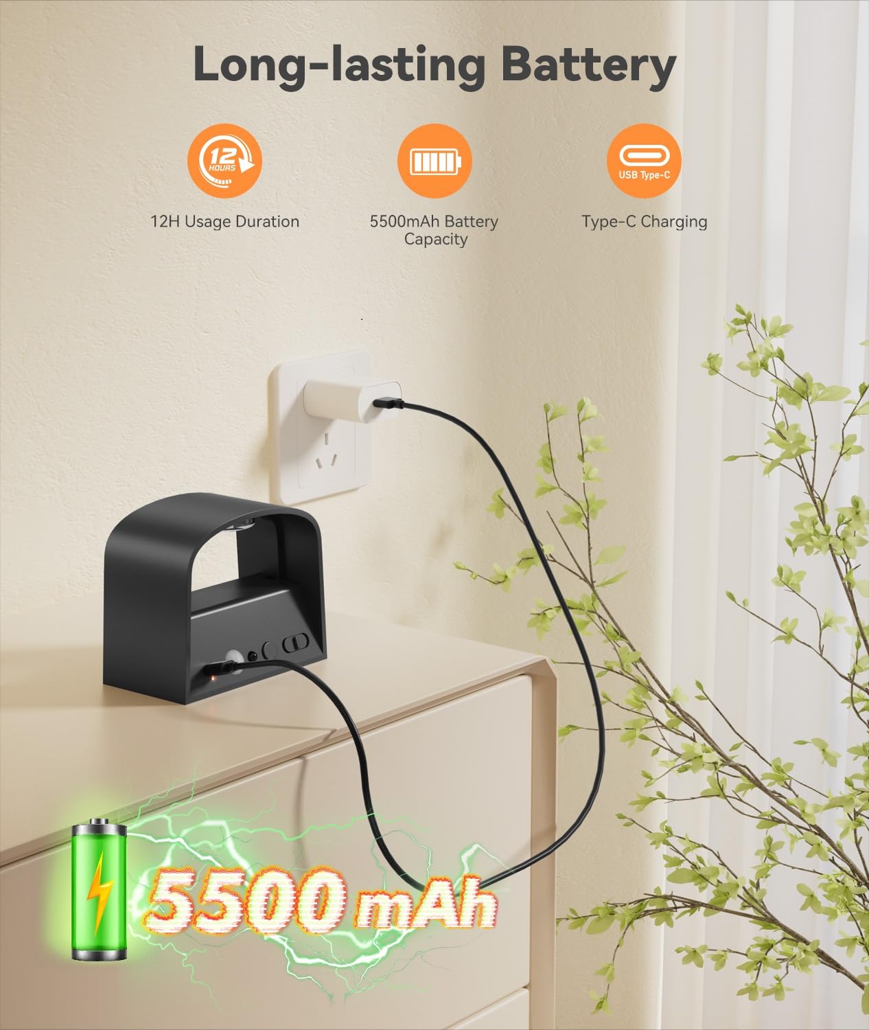 LOLEDS Motion Sensor Wall Sconces, Rechargeable LED Light with Remote, Dimmable 3 Color, 4PCS-Black, Model MD-KL-4PCS-BK