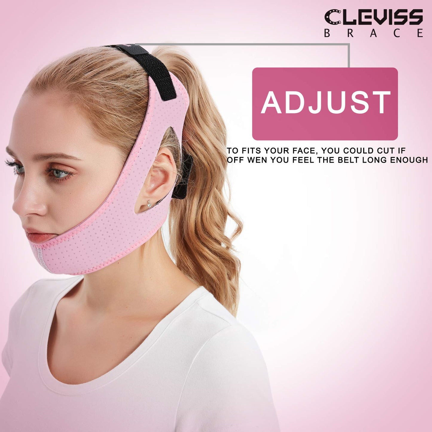 Anti Snoring Chin Strap for CPAP Users (Pink)