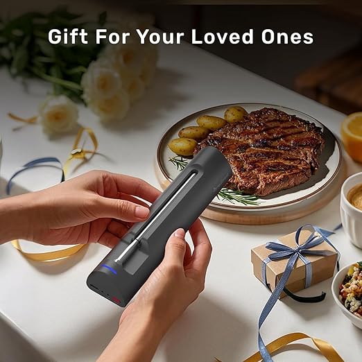 S Pro Wireless Meat Thermometer, Bluetooth Thermometer, Smart Digital Wireless Meat Thermometer with App Control, IP69 Waterproof, Digital Cooking Thermometer for BBQ, Oven, Grill, Smoker