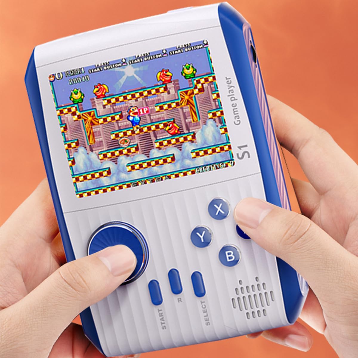 Portable Retro Mini Video Game Console with 666 Classical FC Games, 3.0" Color Screen, Birthday Gift for Boys, Girls and Adults (S1-White)