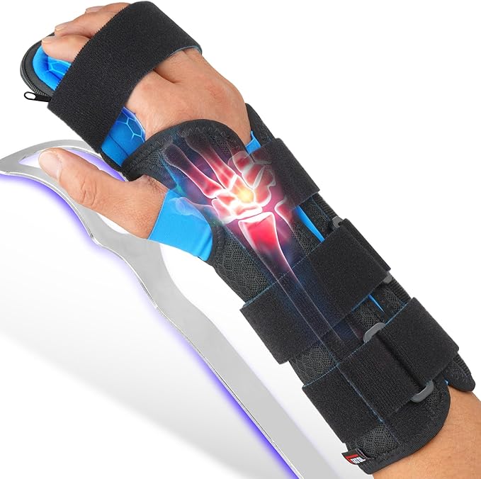 FEATOL Resting Hand Splint Stroke Night Immobilizer with Removable Splints- Pain Relief For Carpel Tunnel, Stroke Recover...