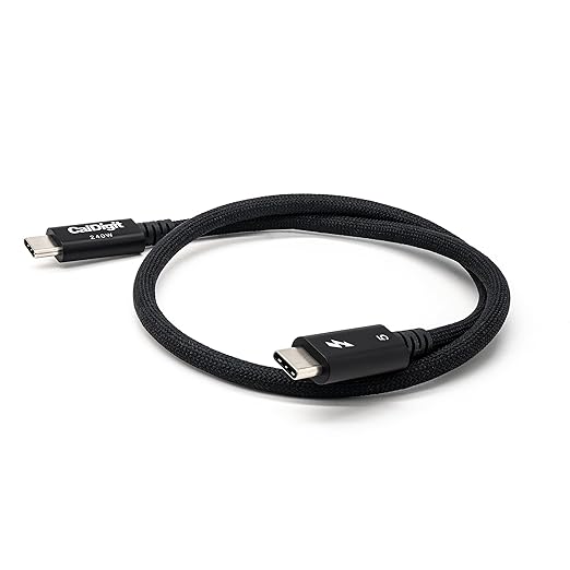 CalDigit Thunderbolt 5 Pro Active Braided Cable - 120Gbps 240W Power Delivery, Compatible with Thunderbolt 3, 4, USB4 Type...