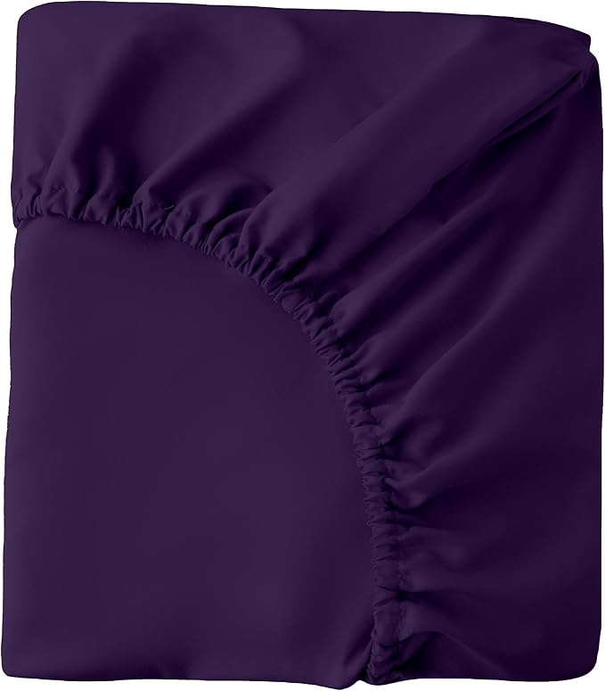 HBHLFZ Crib Sheets for Boys, Girls, 28x52 Inch Fitted Crib Sheet - 8 Inch Deep Pocketed Fixed Sheet - Soft and Comfortable Microfibre - Fits Standard cot and Toddler mattresses, Purple