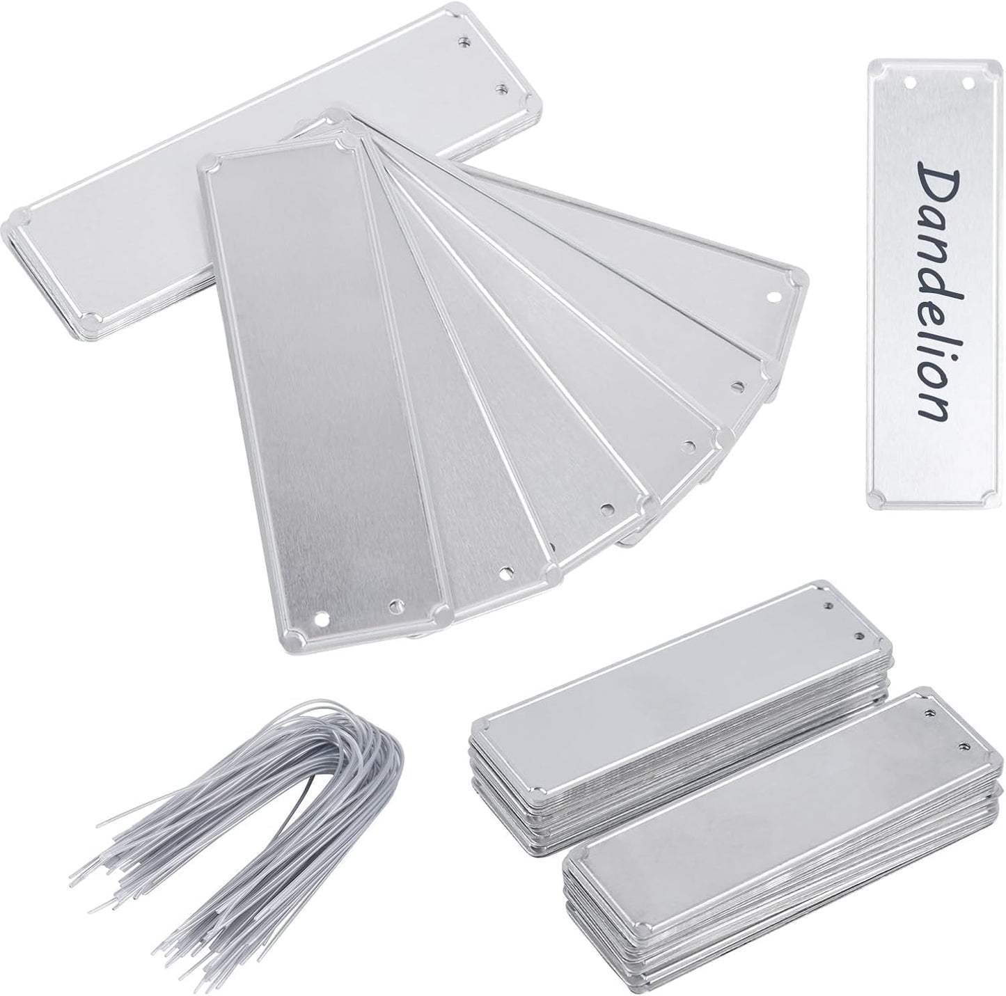 Aluminum Plant Labels - Double Sided Write On Metal Labels, Waterproof Outdoor Plant Markers for Plant Markers Outdoor Identification and Greenhouse