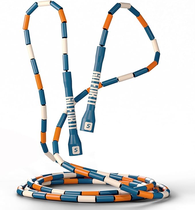 Sportbit Elite Beaded Jump Rope – Adjustable for Kids & Adults, Durable Fitness Skipping Rope for Cardio, Gym, Home & Outd...