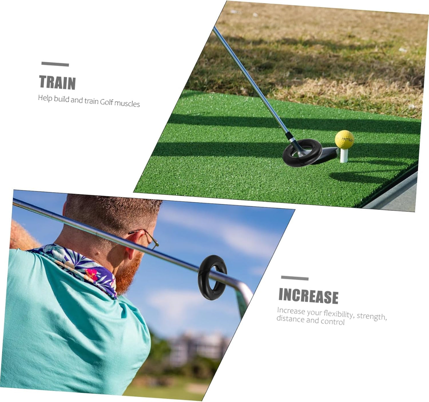 Golf Swing Weight Ring Training Accessory for Muscle Strengthening and Warm-up Round Weighted Practice Tool for Golf Clubs for Improving Swing and Skill Development