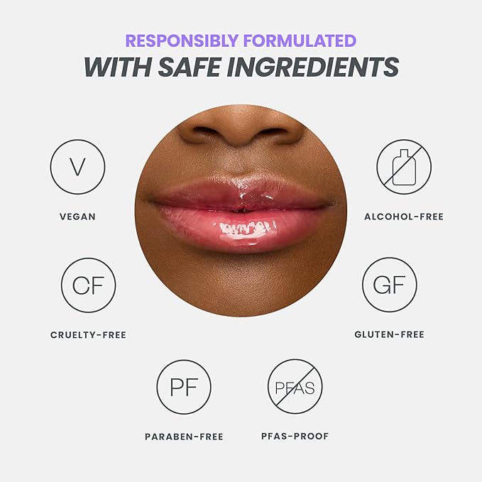 Wonderskin Lip Rehab Serum Oil - Tinted Lip Oil for Women, Hydrating, Moisturizing, and Non-Sticky Red Tint Serum for Dry Lips (Amour)