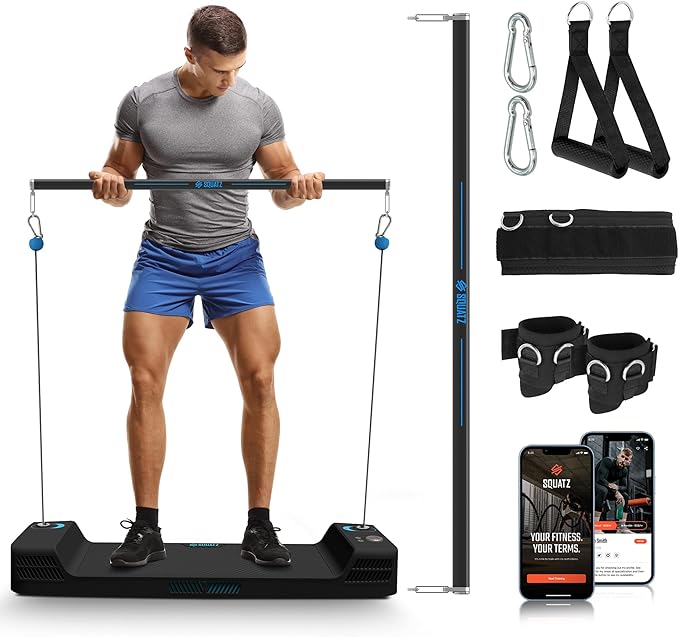 SQUATZ Apollo Board Mini: 150lb Resistance Smart Cable Machine, Functional Trainer for Full Body Workouts, Full Body Stren...