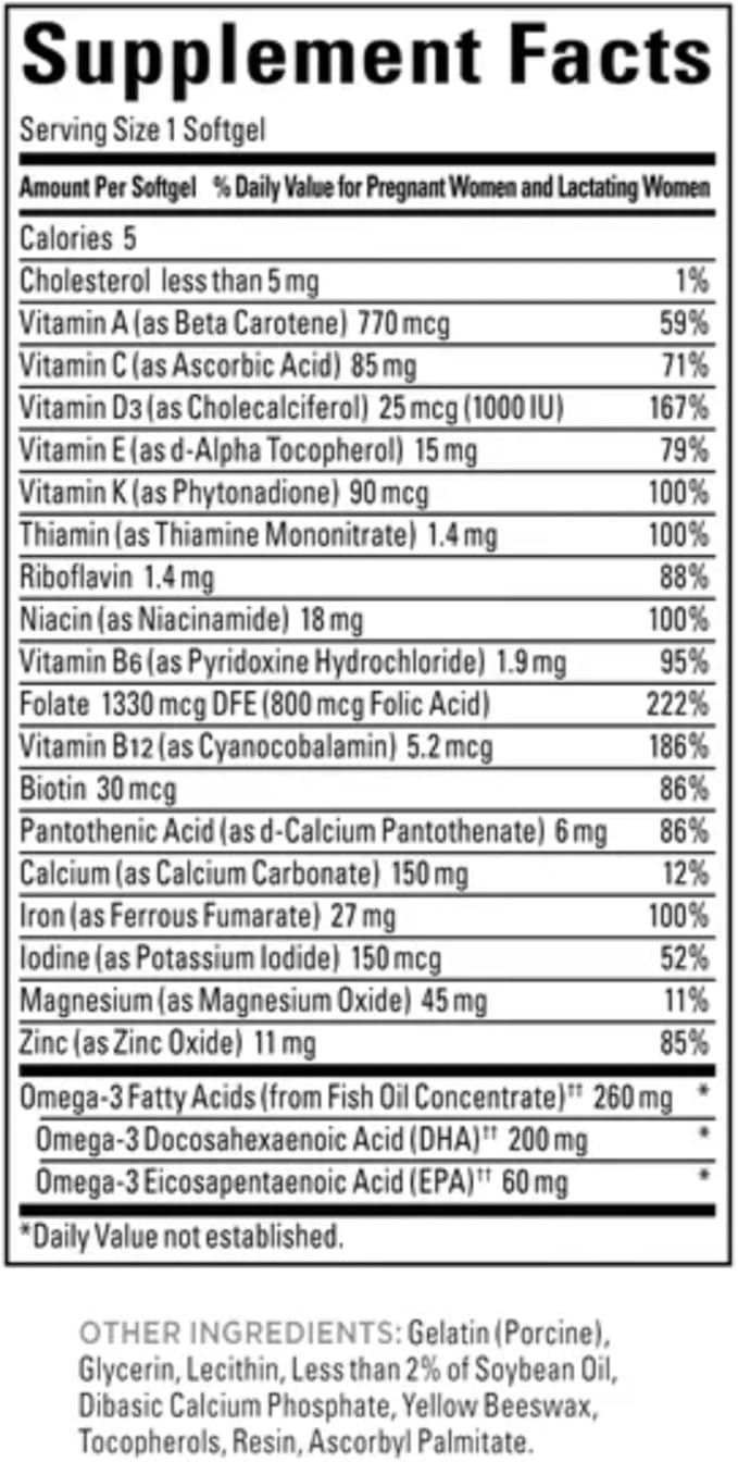 Nature Made Prenatal + DHA 200 mg Softgels (.150 Count)