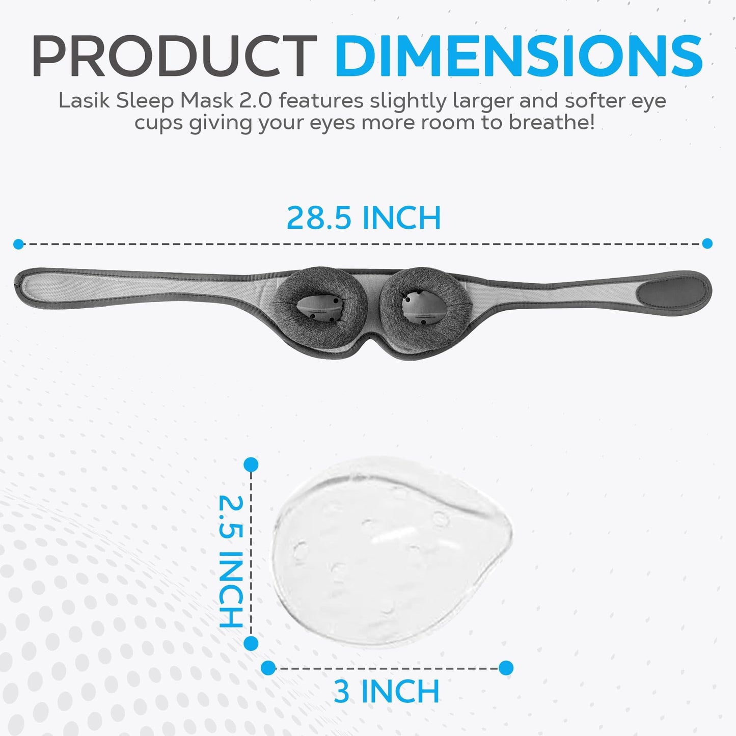 iSafety LASIK & Cataract Sleep Mask: Medical-Grade Protective Cover for Sleeping After Surgery, Comfortable Post-Op Recovery Goggles