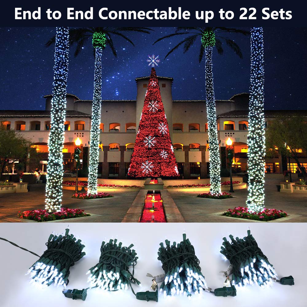 Brizled LED Christmas Lights 4 Pack, 100 LED Mini String Lights, 33ft, Cool White, UL Certified for Indoor/Outdoor Use