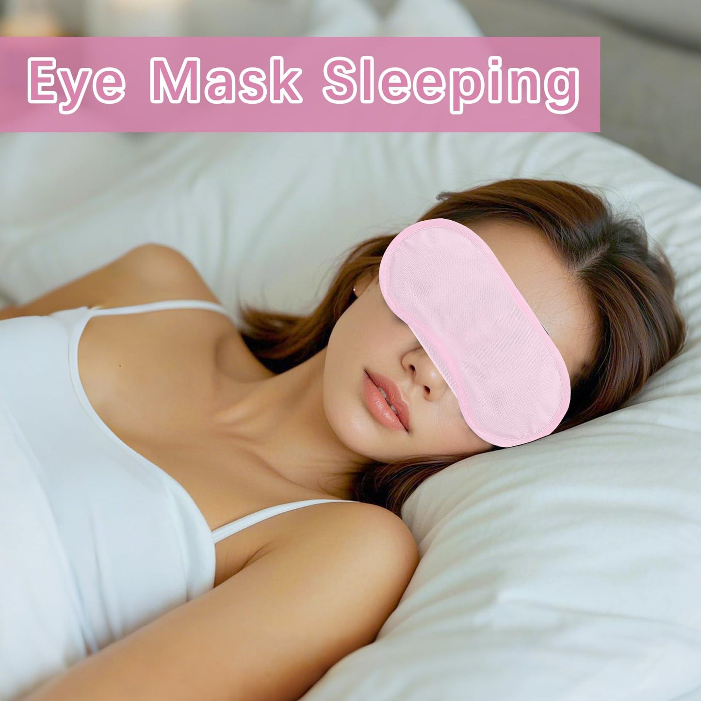 40 Pcs Blindfolds for Party Games, Pink Eye Mask Sleep Masks Bulk with Nose Pad and Adjustable Strap 4 Layers Sleepover Slumber Party Favors Blind Folds Sleeping Mask for Team Building