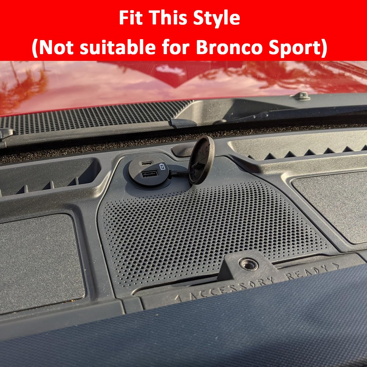 auovo Dash Cover Tray Fit for Ford Bronco Accessories 2026 2025 2021 2022 2023 2024 Anti-Slip Silicone Dashboard Compartments Mat fit Bronco 2/4-Door Interior Dash Pad Liners 2-pc Set (Blue Trim)